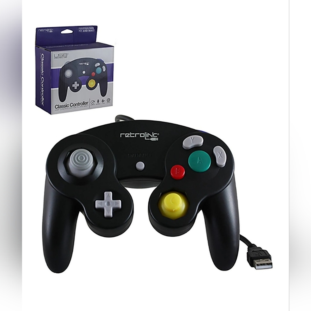 Retrolink Gamecube Remote With USB to C-cable Hookup for phone